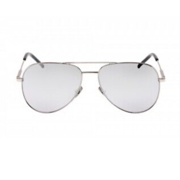 Saint Laurent™ CLASSIC 11 Silver Metal Mirrored Sunglasses NWT - Picture 4 of 16